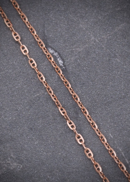 Cadena escalera 1.35gr / largo 45cm / Oro Rosado italy +3 M