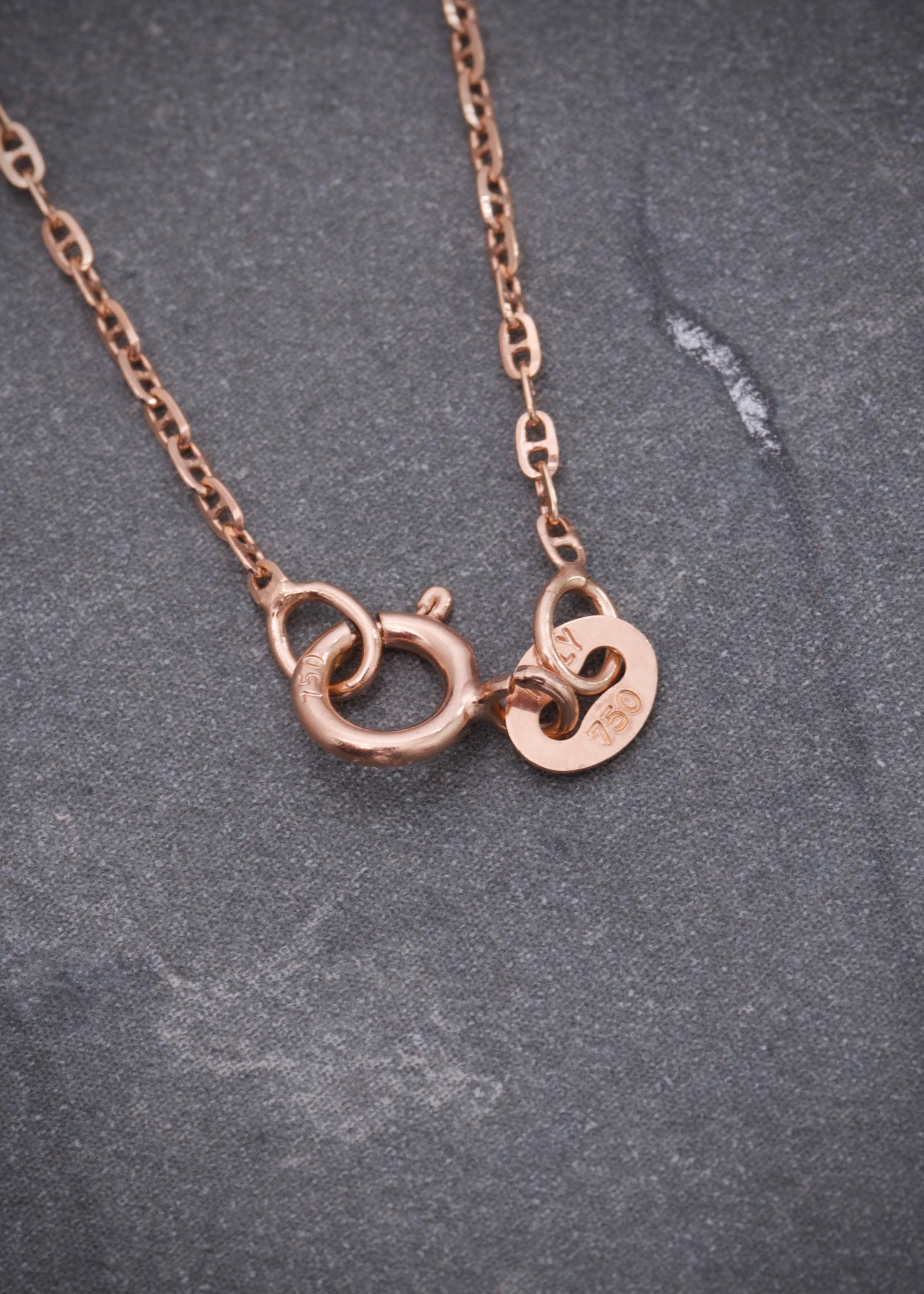 Cadena escalera 1.35gr / largo 45cm / Oro Rosado italy +3 M