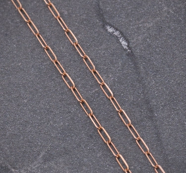 Cadena paper clip 1gr / Largo 50cm / Oro Rosado italy +3 P