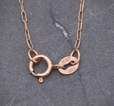 Cadena paper clip 1gr / Largo 50cm / Oro Rosado italy +3 P