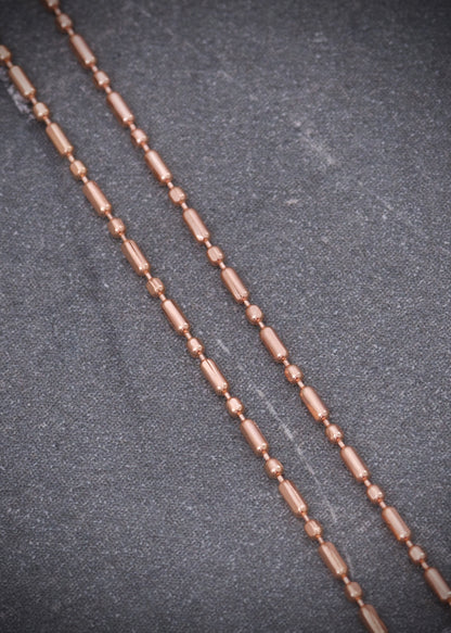 Cadena palito bolita 1.6gr / Largo 50cm / Oro Rosado italy +3 B