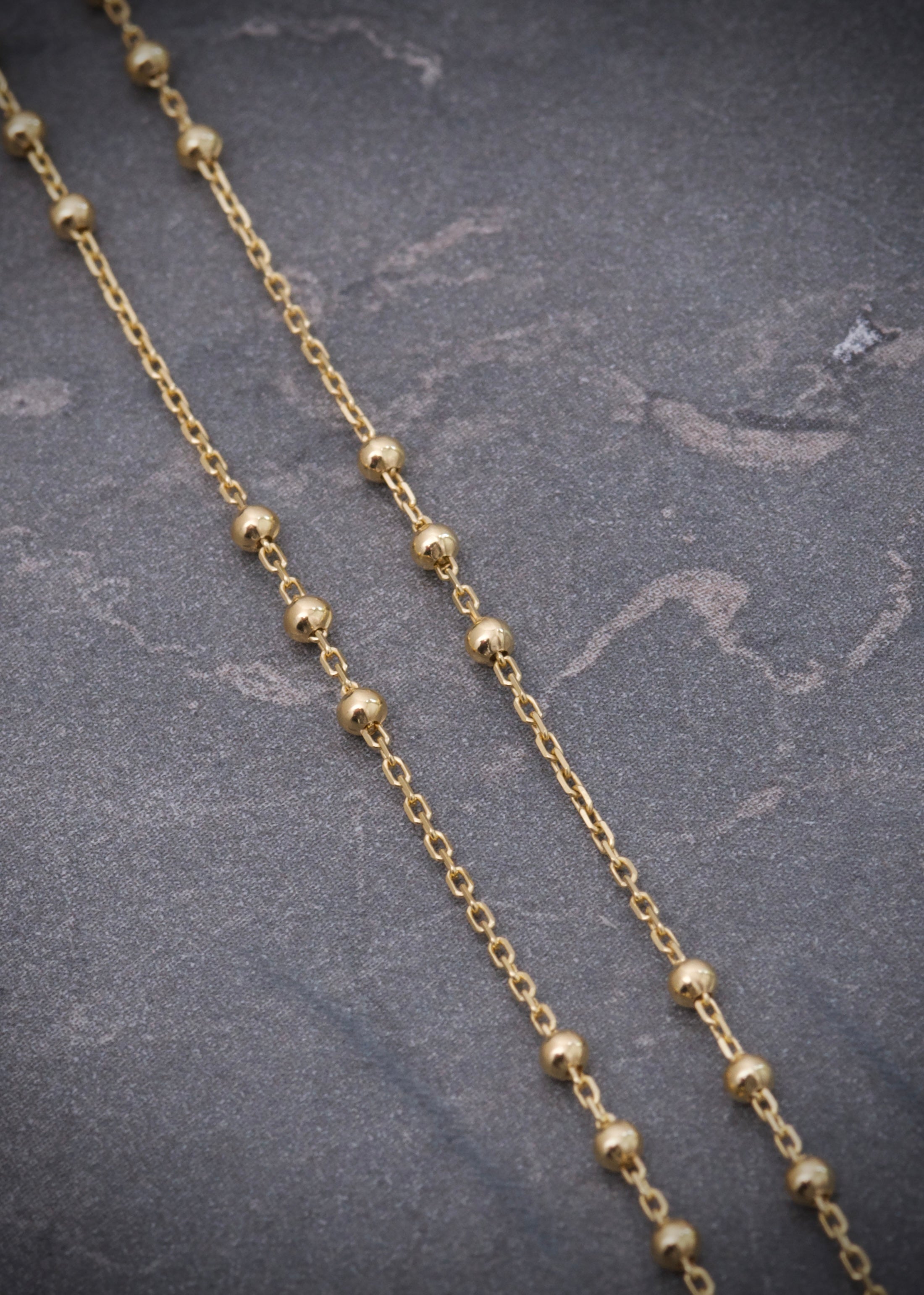 Cadena tipo denario 2.15gr / largo 50cm / Oro Amarillo italy +3 M