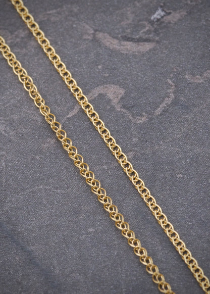 Cadena aro seguido doble 1.6gr / Largo 50cm / Oro Amarillo italy +3 B