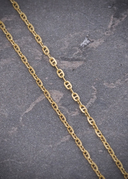 Cadena escalera 1.5gr / largo 50cm / Oro Amarillo italy +3 M
