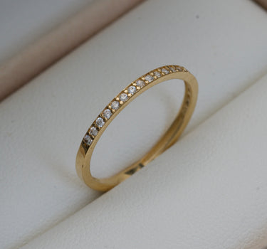 Anillo con swarovski blanco 1.3gr / Oro Amarillo Nac B