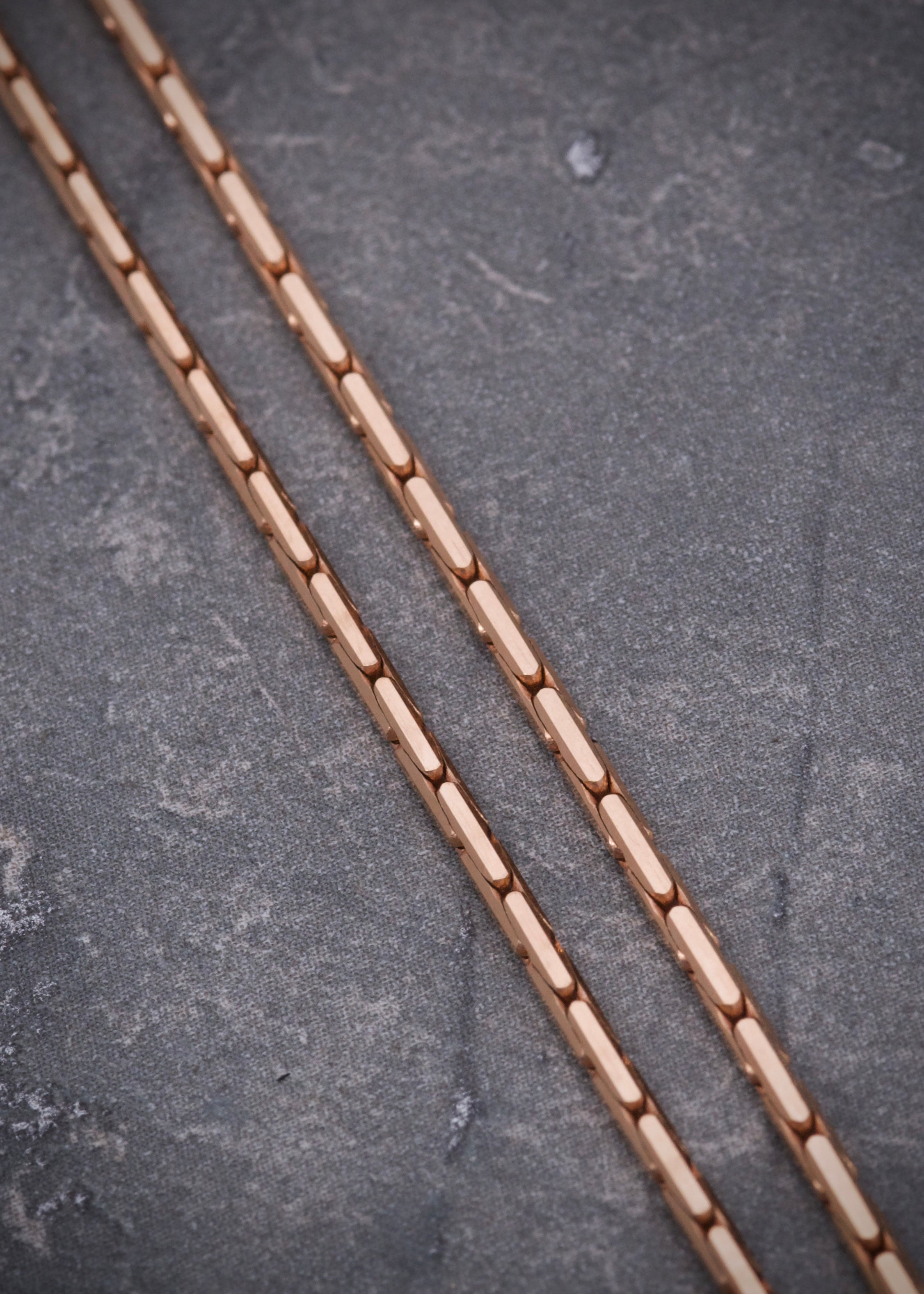 Cadena veneciana martillada 11.55gr / largo 60cm / Oro Rosado italy +3 B