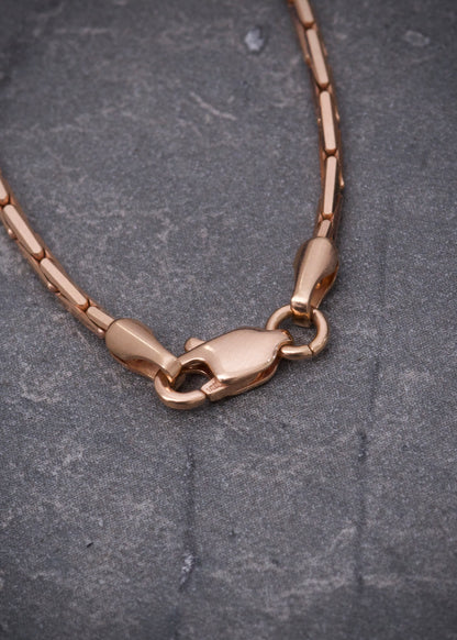 Cadena veneciana martillada 11.4gr / largo 60cm / Oro Rosado italy +3 P