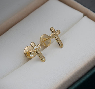 Topos De Cruz CON CRisto 0.6gr /  1cm / Oro Amarillo Nac M