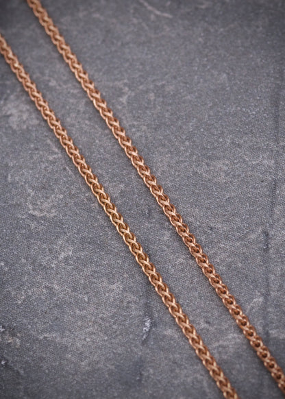 Cadena cadena mini franco 2.5gr / largo 45cm / Oro Rosado italy +3 B