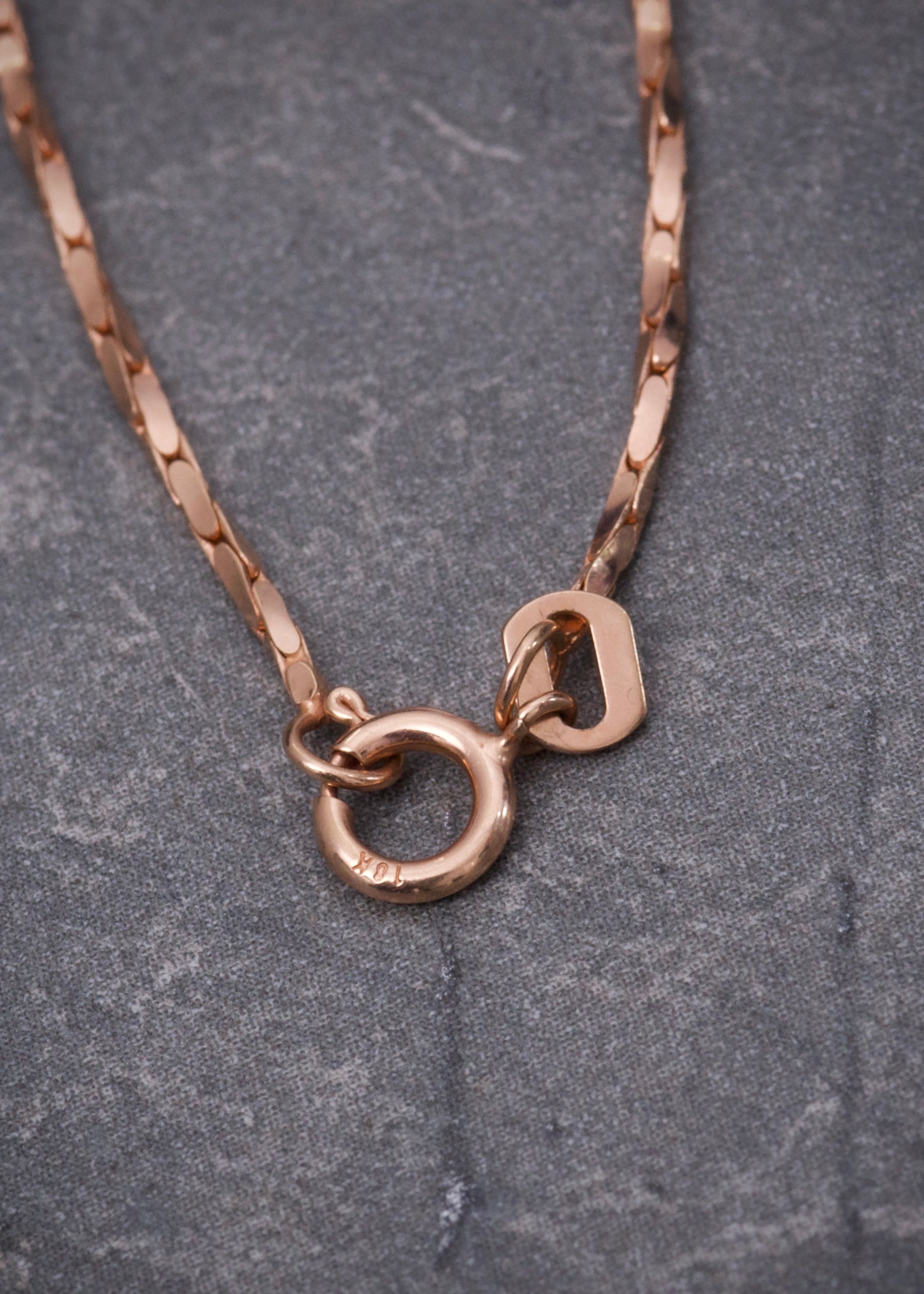 Cadena mini rustica 5.3gr / largo 60cm / Oro Rosado italy +4 M