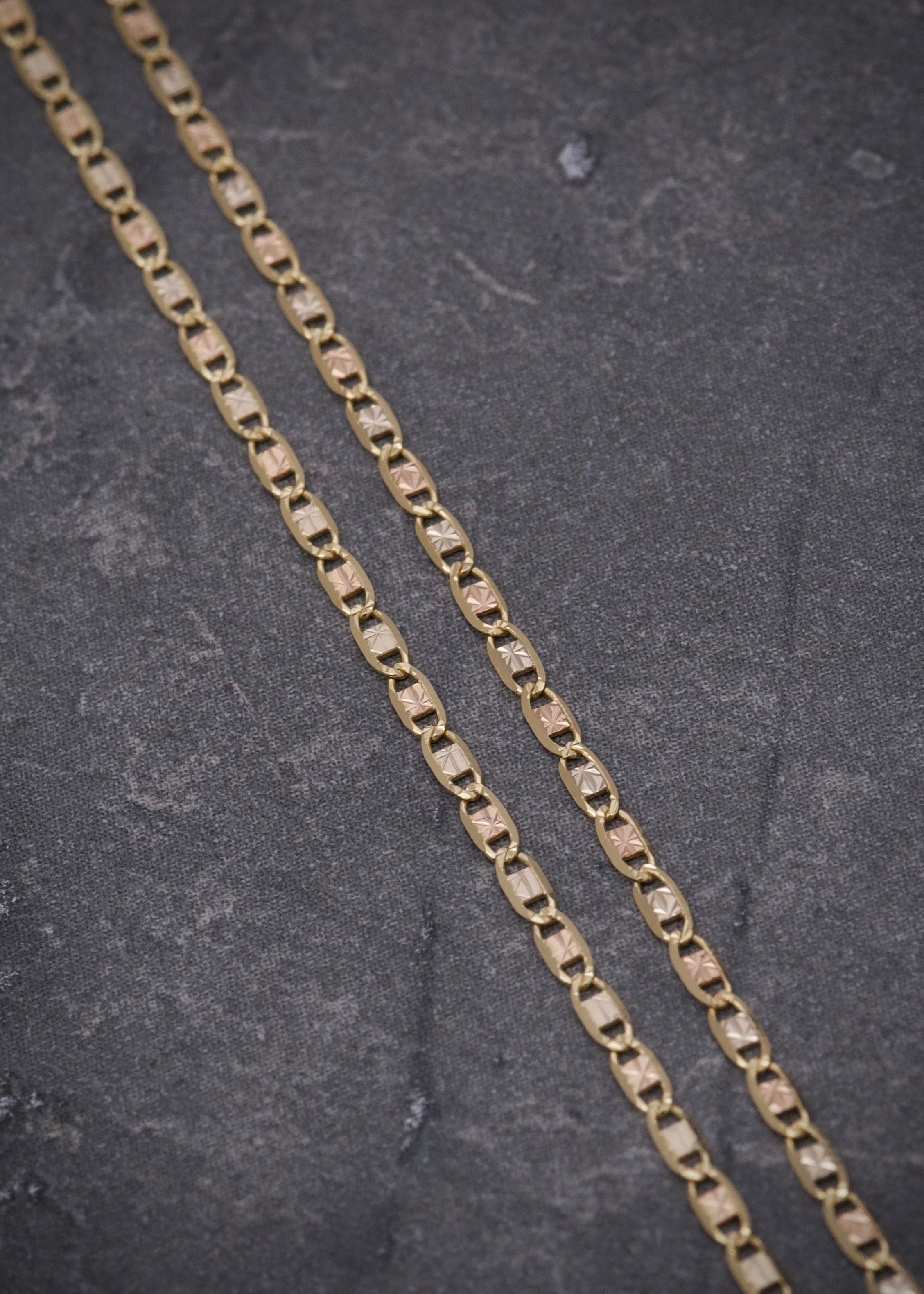 Cadena plana 2.25gr / largo 60 cm / Tres Oros italy +3 M