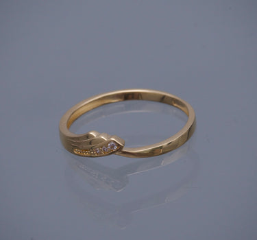 Anillo con swarovski blanco 1.6gr / TALLA 7 3/4 / Oro Amarillo Nac P