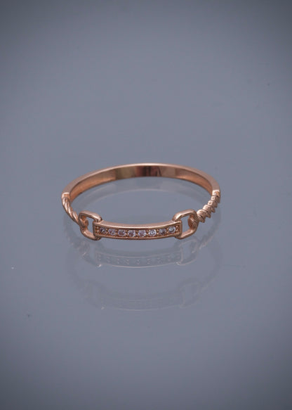 Anillo 1.15gr / TALLA 7 3/4 / Oro Rosado Nac B