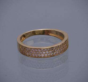 Anillo con swarovski blanco 2.85gr / TALLA 6 1/2 / Oro Amarillo Nac P