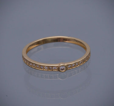 Anillo con swarovski blanco 1.25gr / TALLA 6 1/2 / Oro Amarillo Nac P