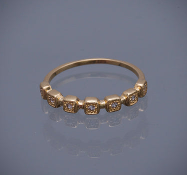 Anillo con swarovski blanco 1.75gr / TALLA 7 1/4 / Oro Amarillo Nac P