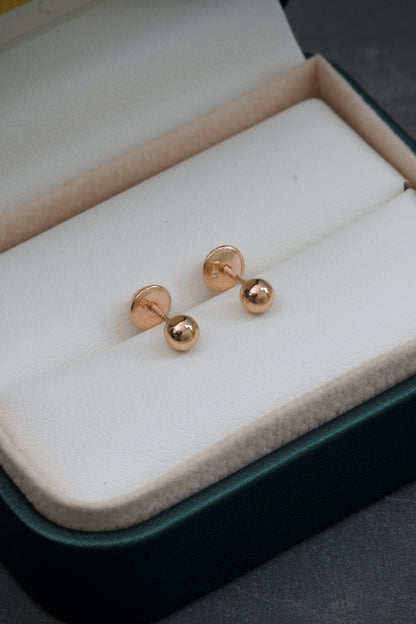 Topos  bola lisa 4mm 0.45gr — Oro rosado