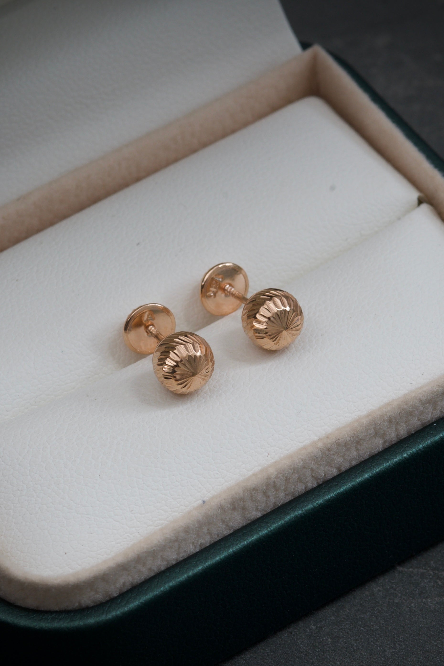 Topos de bola diamatada 7mm 0.95gr / 1.5cm / Oro Rosado Nac B