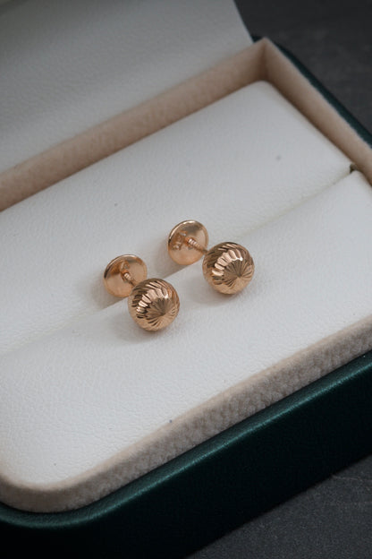 Topos de bola diamatada 7mm 0.95gr / 1.5cm / Oro Rosado Nac B