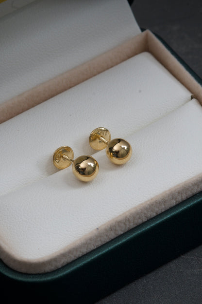 Topos de bola lisa 7mm 0.8gr / Oro Amarillo Nac B