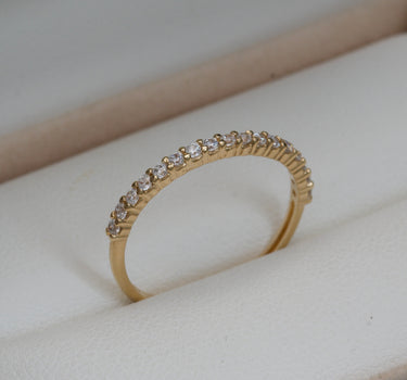 Anillo con swarovski blanco 1.5gr / Oro Amarillo Nac M