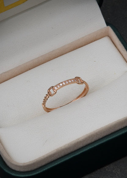 Anillo 1.15gr / TALLA 7 3/4 / Oro Rosado Nac B