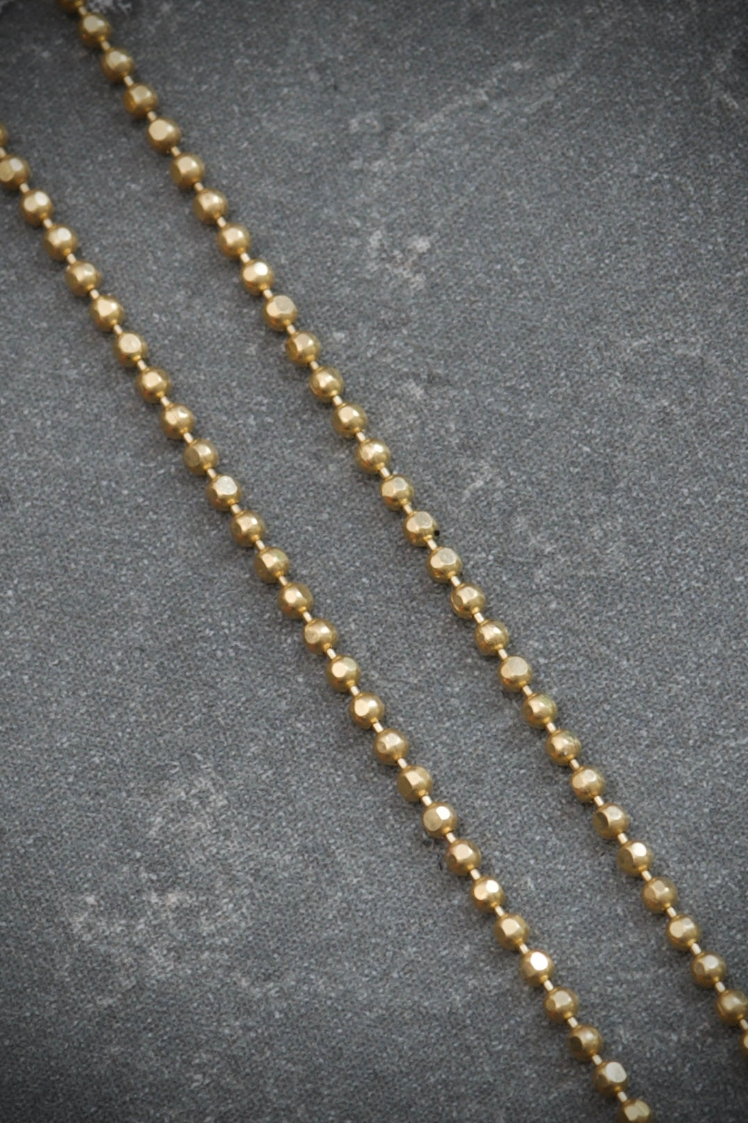 Cadena  MINI MILITAR Diamatado  2.1gr / Largo 50cm — Oro Amarillo