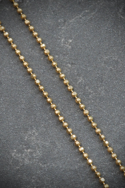 Cadena  MINI MILITAR Diamatado  2.1gr / Largo 50cm — Oro Amarillo