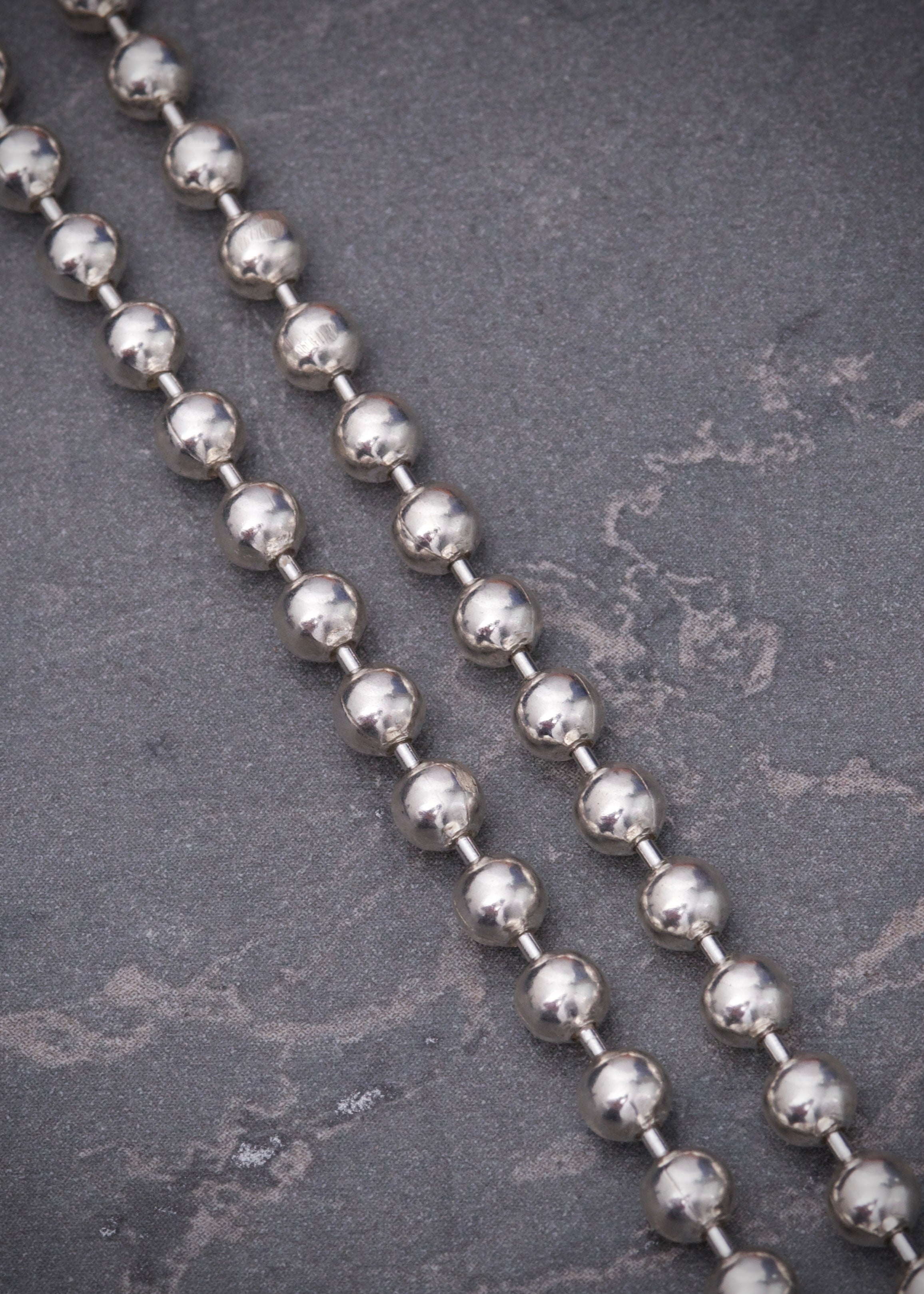 Cadena militar 4mm 21.6gr / Largo 50cm / Plata B