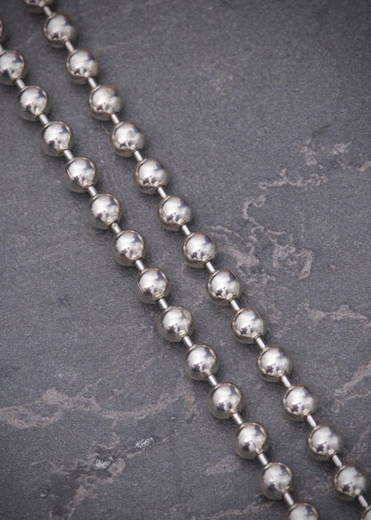 Cadena militar 4mm 21.6gr / Largo 50cm / Plata B