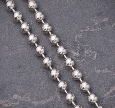 Cadena militar 4mm 21.6gr / Largo 50cm / Plata B