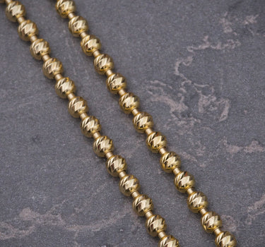 Cadena militar diamantada 3mm 21.2gr / Largo 60cm / Oro Amarillo italy +3 B