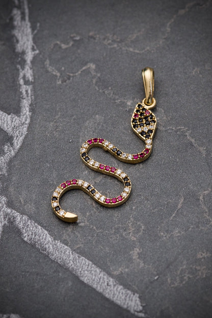 Dije de serpiente 2.3gr / 4cm / Oro Amarillo Nac B