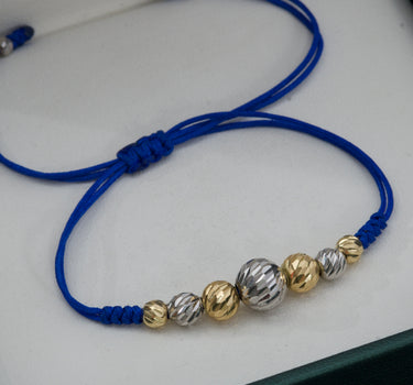 Pulsera en hilo azul 1.5gr / Dos Oros (Joya) M