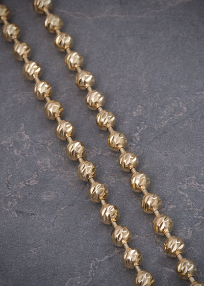 Cadena militar diamantada 30.8gr / Largo 60cm / Oro Amarillo italy +3 P