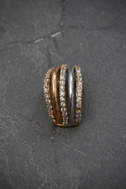 Dije con swarovski 1.75gr / 1.4cm / Tres Oros Nac B