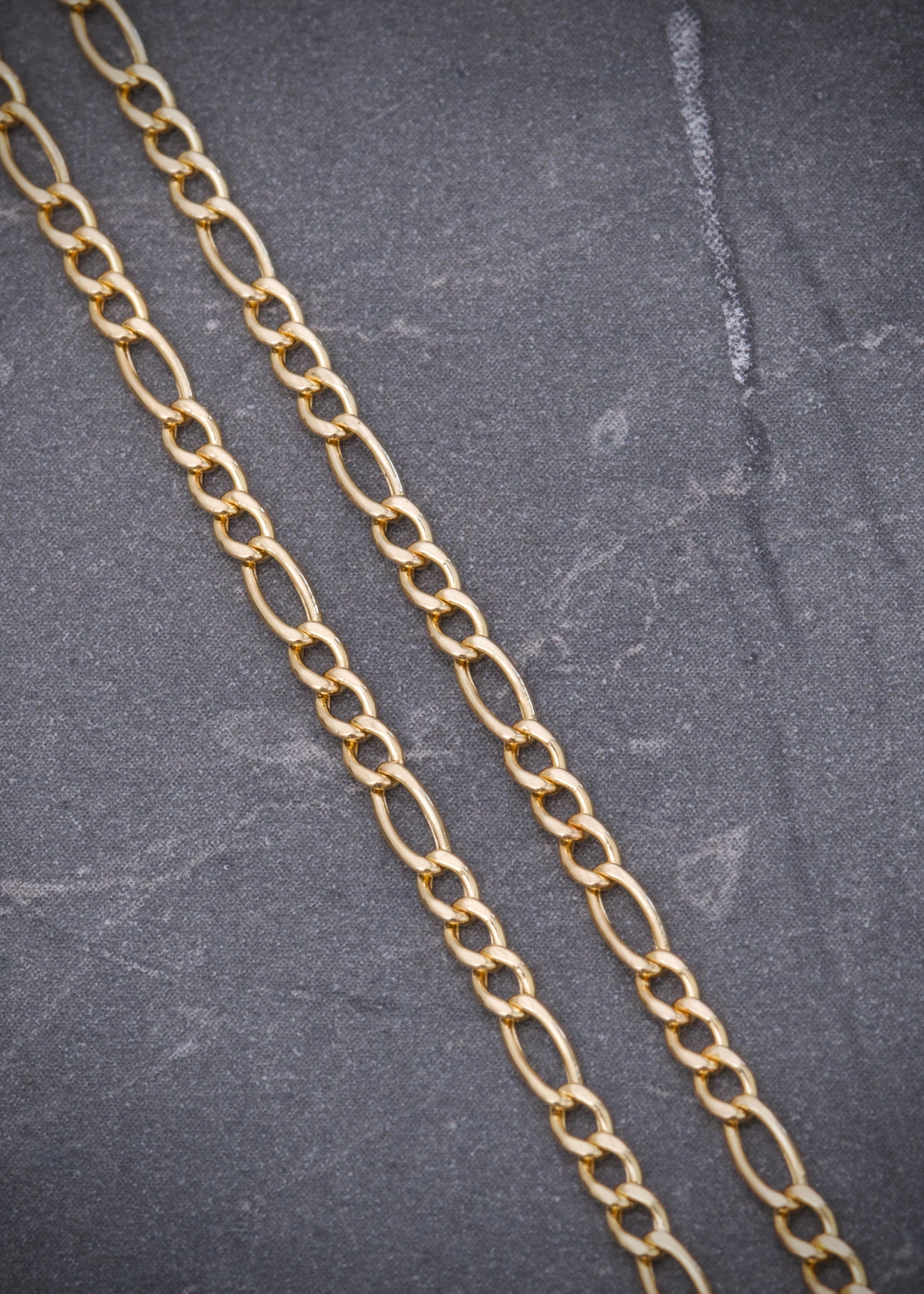 Cadena figaro 3.15gr / Largo 65cm / Oro Amarillo italy cte M