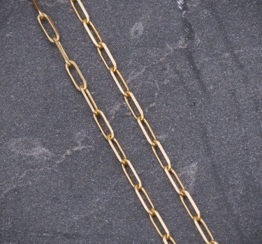 Cadena paper clip 1.9gr / Largo 50cm / Oro Amarillo italy +3 M