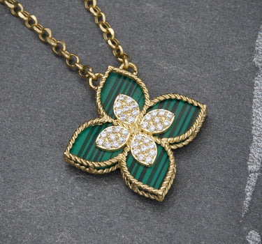 Cadena lucky clover tejido aro seguido con swarovski blanco 4gr / Largo 45 cm / Oro Amarillo italy cte B