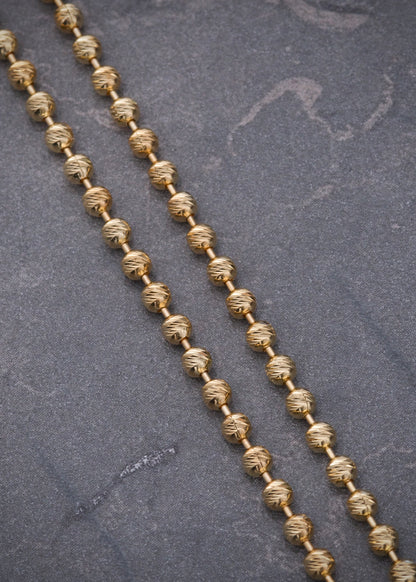 Cadena militar diamantada 2mm 10.2gr / Largo 45cm / Oro Amarillo italy +3 B