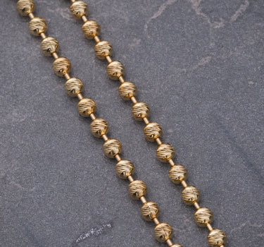 Cadena militar diamantada 2mm 10.2gr / Ancho 50cm / Oro Amarillo italy +3 B