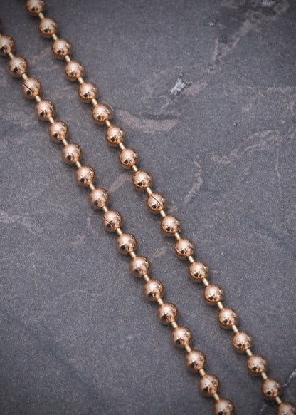 Cadena militar 2mm 14.65gr / Largo 60cm / Oro Rosado italy +3 B
