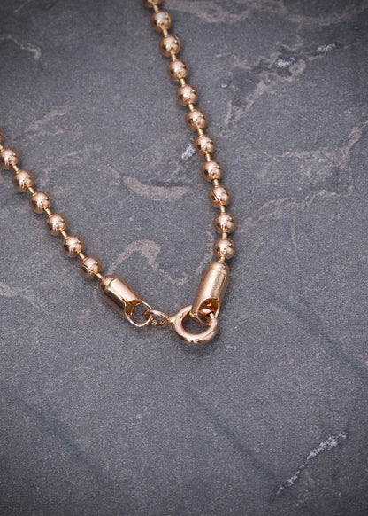 Cadena militar 2mm 14.65gr / Largo 60cm / Oro Rosado italy +3 B