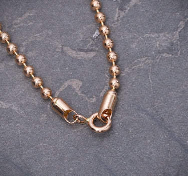 Cadena militar 2mm 14.65gr / Largo 60cm / Oro Rosado italy +3 B