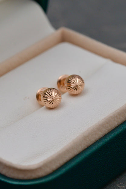 Topos bola diamantada 6mm 0.7gr — Oro Rosado