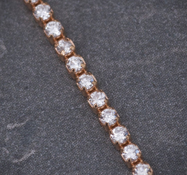 Pulso tenis con 122pts de diamantes blancos 2gr / Largo 18cm / Oro Rosado (Joya) B