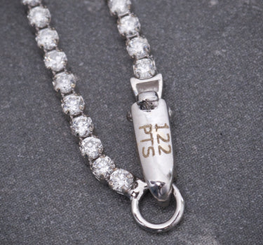 Pulso tenis con 122pts de diamantes blancos 2.05gr / Largo 17.5cm / Oro Blanco (Joya) B