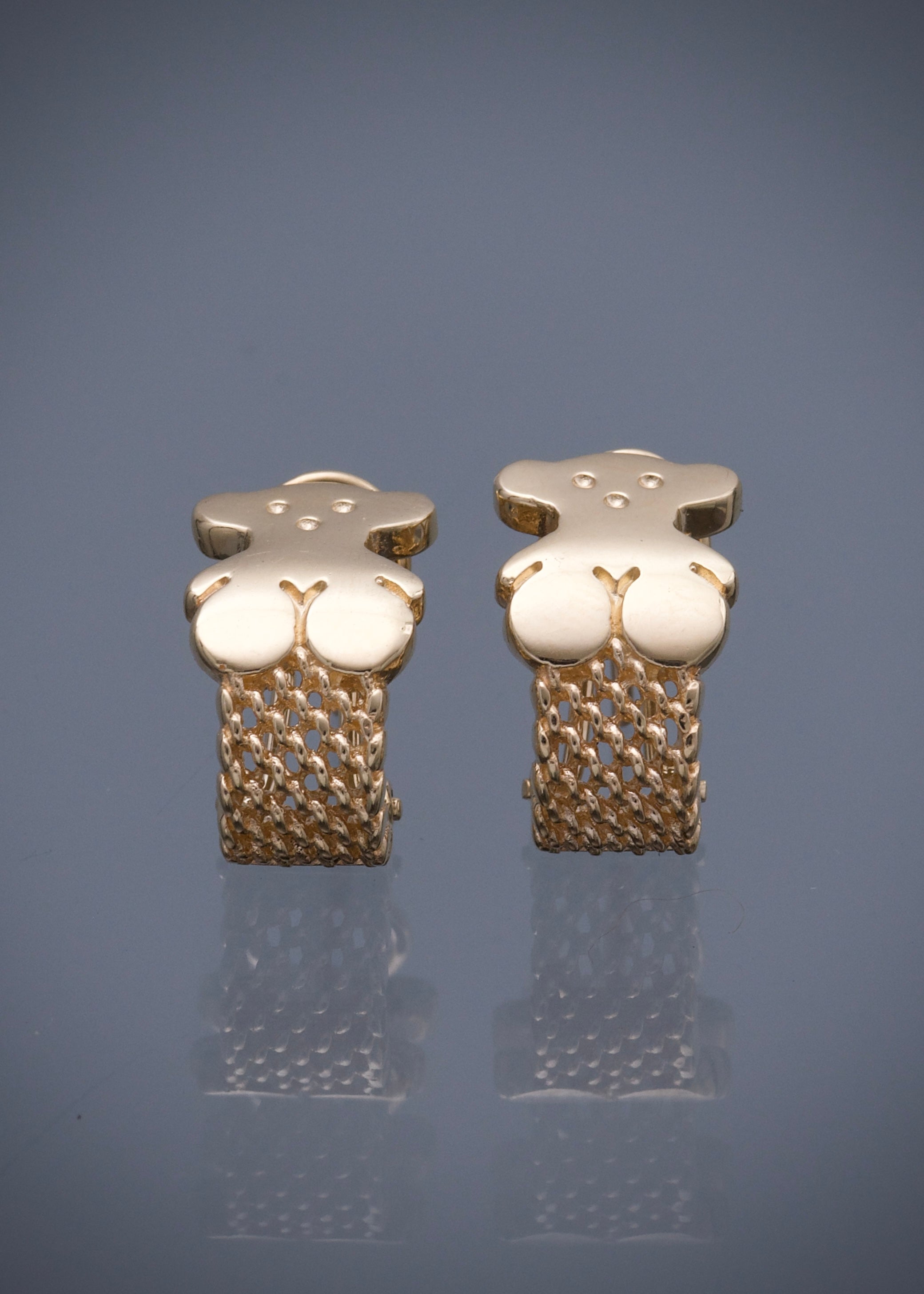 Candongas oso th 4.95gr /Largo 1.6cm / Oro Amarillo Nac P