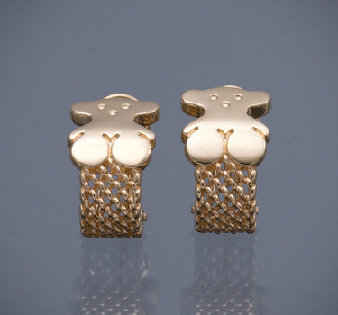 Candongas oso th 4.95gr /Largo 1.6cm / Oro Amarillo Nac P