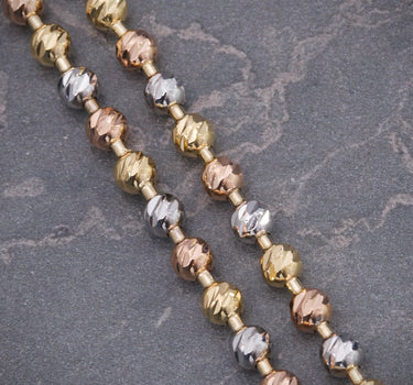 Cadena militar diamantada 4mm 27.25gr / Largo 60cm / Tres Oros Nac (Joya) P